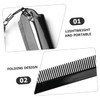 Mikinona Portable Foldable Comb Travel Folding Keychain Beard Comb Fine