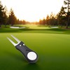 Cawhui 1Pc Black Golf Repair Tool Stainless Steel Foldable, Golf