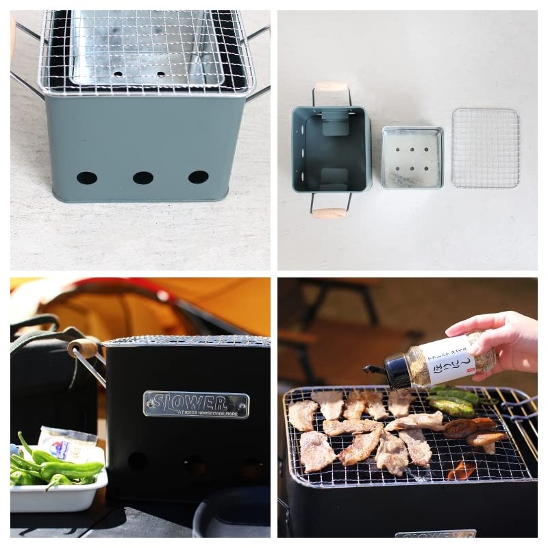 Slower SLW196 BBQ Stove, Tabletop, Bonfire Stand, Compact Type, For