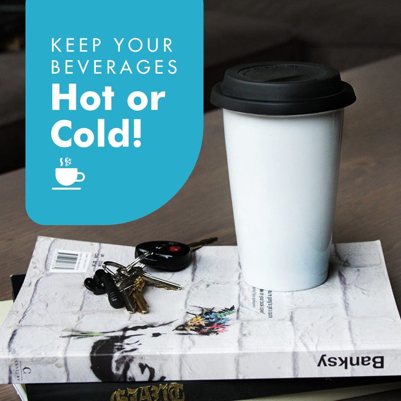 Simply Green Solutions - Reusable Coffee Cups with Lids, Thermal