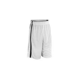 Spiro Mens Quick Dry Basketball Shorts (L) (White/Black)