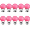 Aiwerttes Bayonet Bulbs B22 2W LED Bulb Golfball Pink Energy