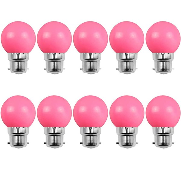 Aiwerttes Bayonet Bulbs B22 2W LED Bulb Golfball Pink Energy