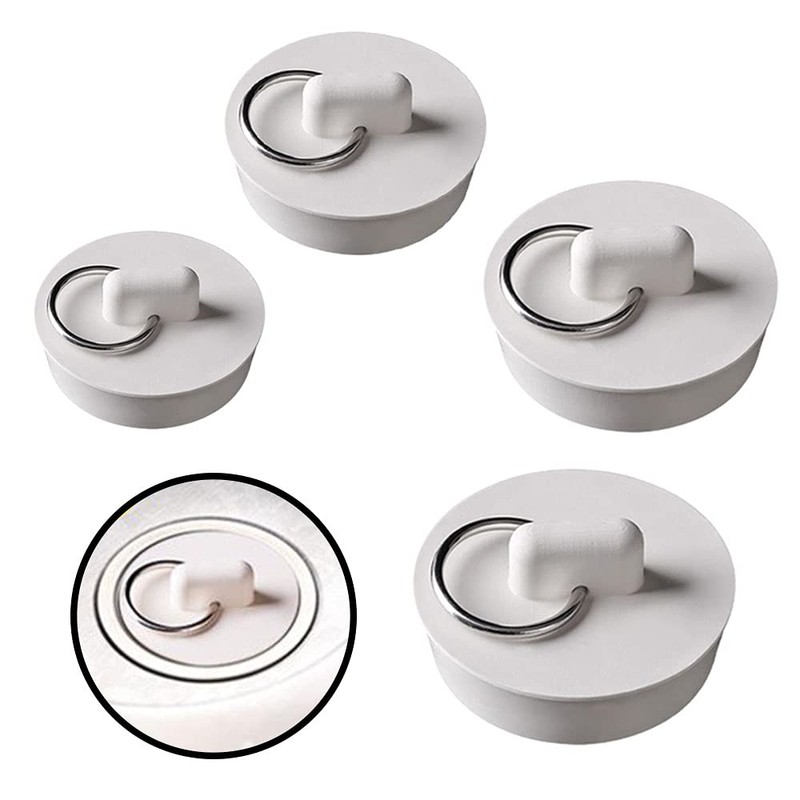Lowats Rubber Sink Stopper Set of 8 Sink Stopper Set