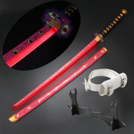 104cm / 41" Zoro Demon Slayer Katana Yamoto Light up Sword Anime Cosplay Weapons PropsColor: 08