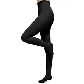 Evolyline Medical Compression Tights Women Men Long 15-20 mmHg Class I Graduated Compression Stockings Support Stockings Closed Toe for Pregnancy Varicose Veins Edema Lipedema, black, M