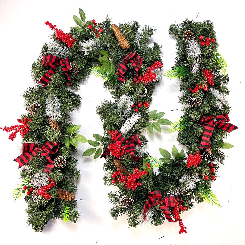 9 FT Long Christmas Garland Flexible PVC Hanging Pendant Artificial