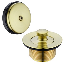 BESTILL Bathtub Drain Kit and Overflow Faceplate, Brushed Gold