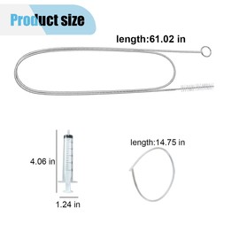 Car Sunroof Drain Cleaning Tool, 61'' Long Pipe Cleaner Drain Brush for Car, Flexible Tube Cleaning Brush, Pipe Cleaning Slim Drain Dredging Tool for Car Sunroof Windshield Wiper Drain Hole (2PCS)