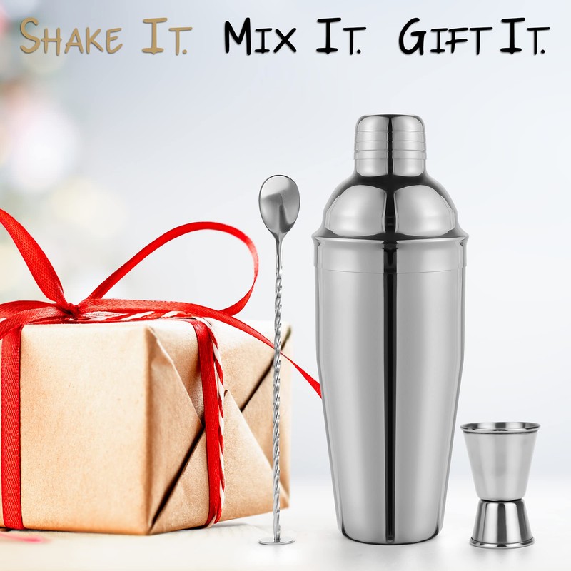 MixMate Premium Cocktail Shaker Set - 4 Piece Bar Shaker