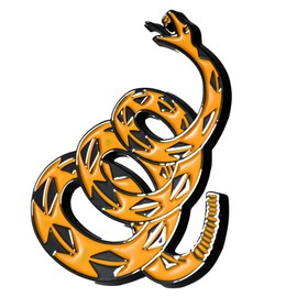 Dont Tread on Me Metal Car Sticker, Gadsden Flag Emblem Badge, Timber Rattlesnake Snake Emblem for Automotive, Car, Motorcycle, Pickup, Spyder, ATV