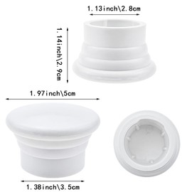Qusmeiyici 4 PACK Window Curtain Rod Cap, White Plastic Curtain Pole End Plug Caps, Curtain Rod Ends Decorative Cap for 28mm/ 1.13inch Diameter Curtain Rods