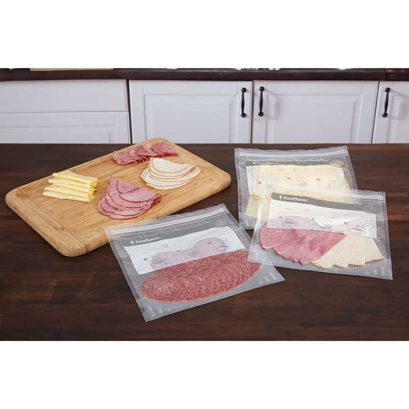 Food Saver Vacuum Zipper Bags Large 12 Pack FSFRBZ0316-040