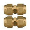 2 Pieces Air Conditioning Copper Pipe Extension Connectors Brass Flare