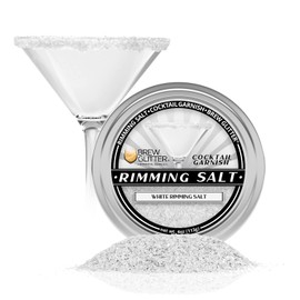 Rimming Salt - Plain (4oz 1x Tin) | Drink Rimmer for Beverages, Cocktails, Margaritas by Brew Glitter