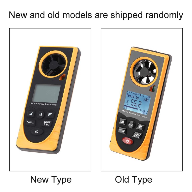 GM8910 Anemometer, Multifunctional LCD Display Digital Anemometer, Air Anemometer, Wind