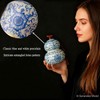 HOHCNA Blue and White Porcelain Airtight Tea Canister with Lid,