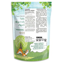 Organic Broccoli Seeds for Sprouting by Food to Live (Non GMO, Kosher, Sirtfood, Bulk) — 1.5 Pounds