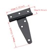 TAODAN 4pcs T Hinge Shed Hinge Gate Strap Hinge Black