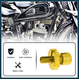 TUCKBOLD 1 Pcs M8 Brake Clutch Cable Line Adjuster Screw Gold Tone Automotive Parts