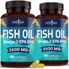 NEW AGE Omega 3 Fish Oil 2500mg Supplement Non GMO