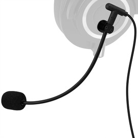 Geekria Attachable Headphones Boom Microphone, Convert Your Loved Headphone into Gaming Headset, Detachable Flexible Mod Mic Compatible with PCs/Gaming Consoles/Handheld Devices