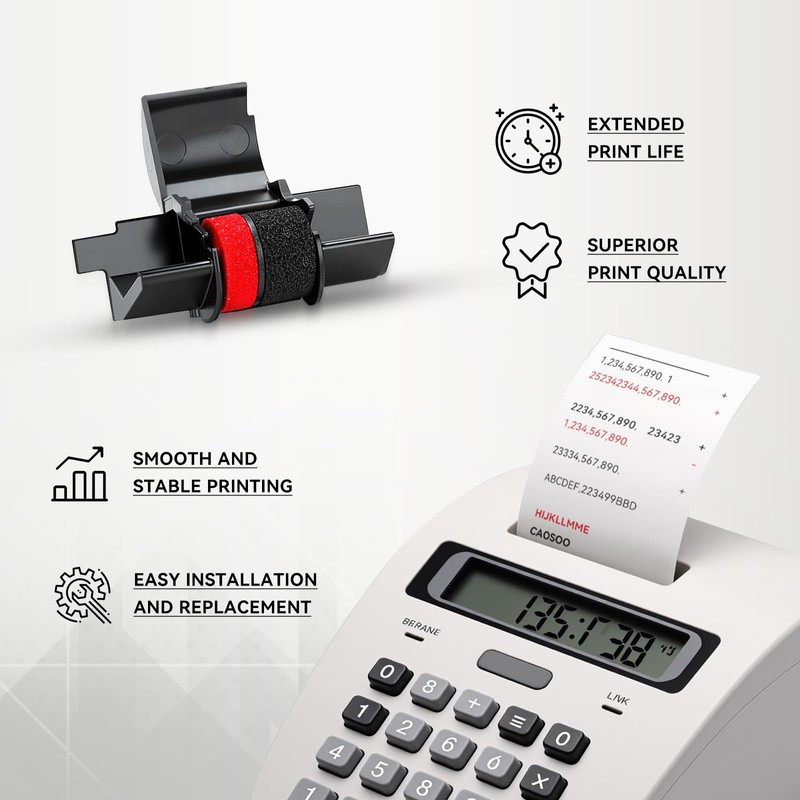LinkDocs IR40T Compatible Calculator Ink Ribbon Replacement for Casio hr-100tm