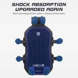 Lyaciomn Motorcycle Phone Mount with Vibration Dampener, 1-Hand Operation Motorcycle Bike Scooter ATV Handlebar Holder, Easy to Use Fine Workmanship