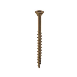 Nuvo Iron Deck Screws Jar # 8 x 2 1/2" - 250 Count, Brown
