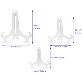 LBTODH 6PCS Acrylic Display Stand Plastic Plate Stands Holders Clear Acrylic Easels for Displaying Various Decorations
