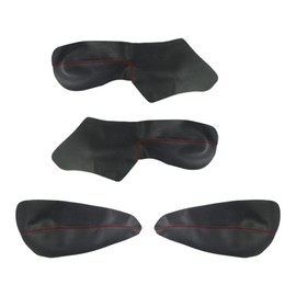 TTOILS 4pcs Microfiber Leather Car Interior Door Panel Armrest Cover Trim, for Peugeot 206 Citroen C2 only 4 Doors Accessories