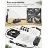 Wathai 120mm x 25mm Waterproof Small Box Fan IP67 12V