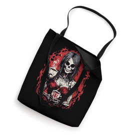 Woman Skeleton Gothic Aesthetic Nocturnal Reaper Dark Art Tote Bag