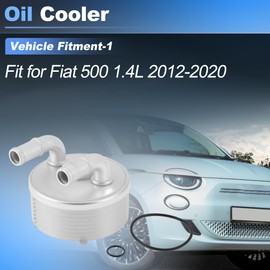 HOPESPANNER 68137296AA Engine Oil Cooler Replacement for Fiat 500 1.4L 2012 2013 2014 2015 2016 2017 2018 2019 2020 Oil Cooling