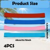 ZPLASK 4pcs Multicolor Towel Bands for Sun Loungers, Beach Towel