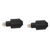 Aswalling 2 Packs Optical 3.5mm Female Mini Jack Plug to