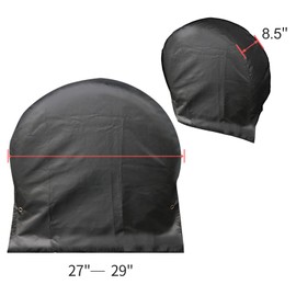 Tire Covers, 4pcs Black Outdoor Waterproof Tire Covers, Waterproof Anti-UV Snow Sun Rain Tire Protector Covers for RV, Truck,Trailer, Camper (27-29 Inch)
