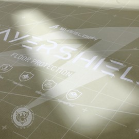 Sheeldify Mayershield 38" x100' Self-Adhesive Heavy-Duty Temporary Floor Protection 4-Layer Tech Renovation, Remodeling, Moving - Professional Floor, Tile, Surface Covering (X-350G 38" x100' Ivory)