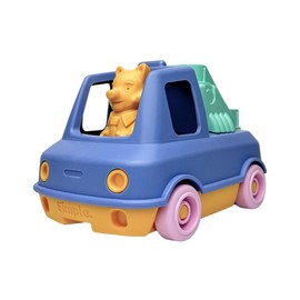 Le Jouet Simple - Fire Truck - Multi-coloured vehicle with ladder - Early learning toy - Environmentally friendly - Recycled plastic - Made in France - 100% recyclable - Gift 1-4 years (Blue)