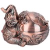 Zinc Alloy Windproof Ashtray Innovative Elephant Styling Embossed Ornaments for
