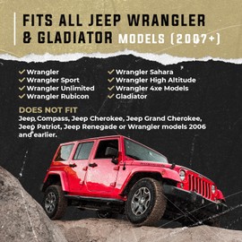 RONIN FACTORY - 50 Cal Bullet Antenna for Jeep Wrangler Gladiator Sahara Rubicon, Jeep Wrangler Accessories, Jeep Gladiator Accessories, Replacement Radio Antenna (2007-2023 JK JL)