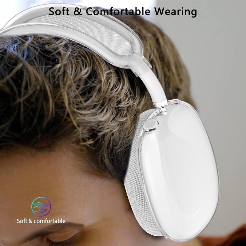 Aircawin for AirPods Max Case Headband Case Cover,Clear Headband Cover