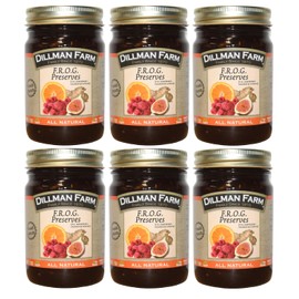 Dillman Farm All Natural F.R.O.G. Preserves - Gluten-Free, Non-GMO, Vegan, Kosher, Preservative Free, Corn Syrup Free - Made in USA, 16oz (Pack of 6)