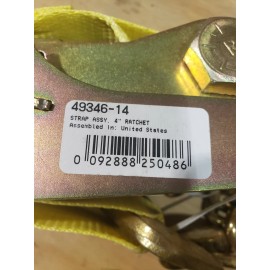 Ancra 49346-14 Tie Down Ratchet Assembly 4" X 27' 5400 lb Load Limit