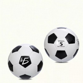 Ele-Gate Balon De Futbol Soccer Del Numero 5 Tradicional Cuero Color Negro