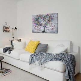 Canvbay Butterfly Pictures Tree of Life Wall Decor Colorful Butterflies and Love Heart Shaped Tree Canvas Prints Art And So Together They Built A Life They Loved Painting Framed for Home 24"x36"