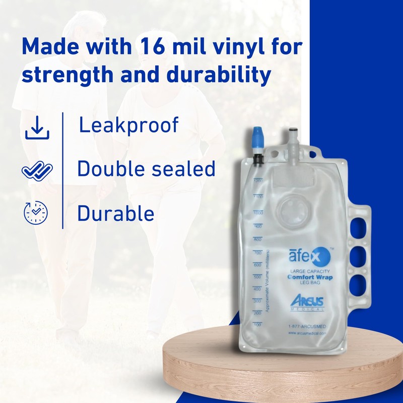 Afex Urinary Collection Leg Bag 40 oz Vented (1200 mL)