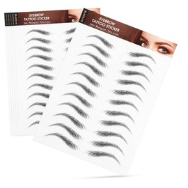 Didiseaon 6sheets Eyebrow Tattoo Stickers of Hair-like Transfer Stickers for Realistic Brows Easy Application for Women and Girls for Makeup Grooming