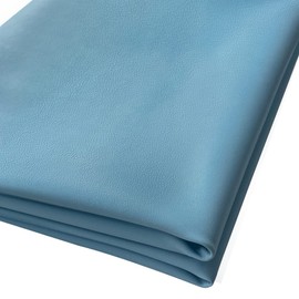 Faux Leather Fabric 1 Yard 54" x 36" Soft Solid Color Crafts Material 0.9mm Thick Perfect for Upholstery Covers, Bags, Leather Clothing and Accessories (Sky Blue)