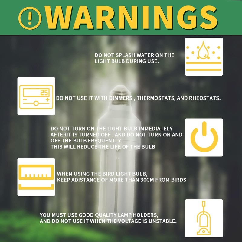 LUCKY HERP UVA UVB Light Bulb for Birds 2.4 UVB